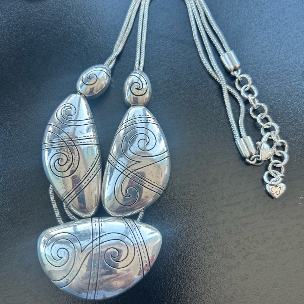 BRIGHTON Atlantis Bold Unique Silver Necklace